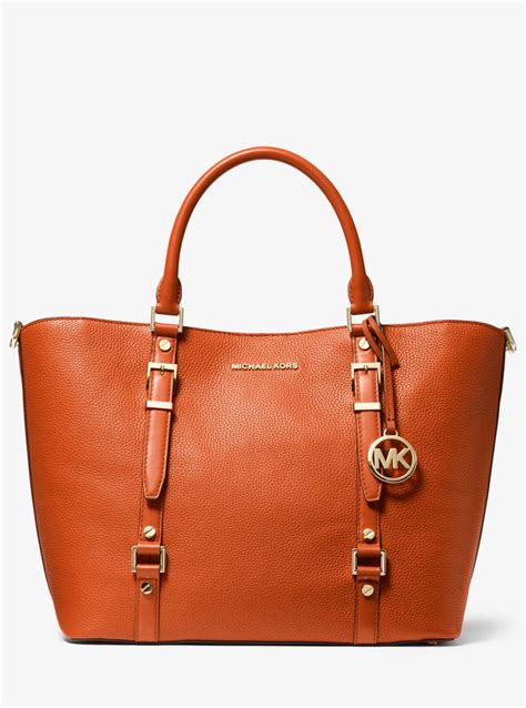 michael kors bedford large pebbled leather pocket tote bag|Michael Kors bedford legacy medium.